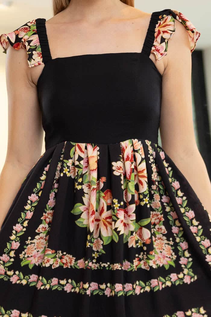 Allegra Maxi Dress Floral Black 4