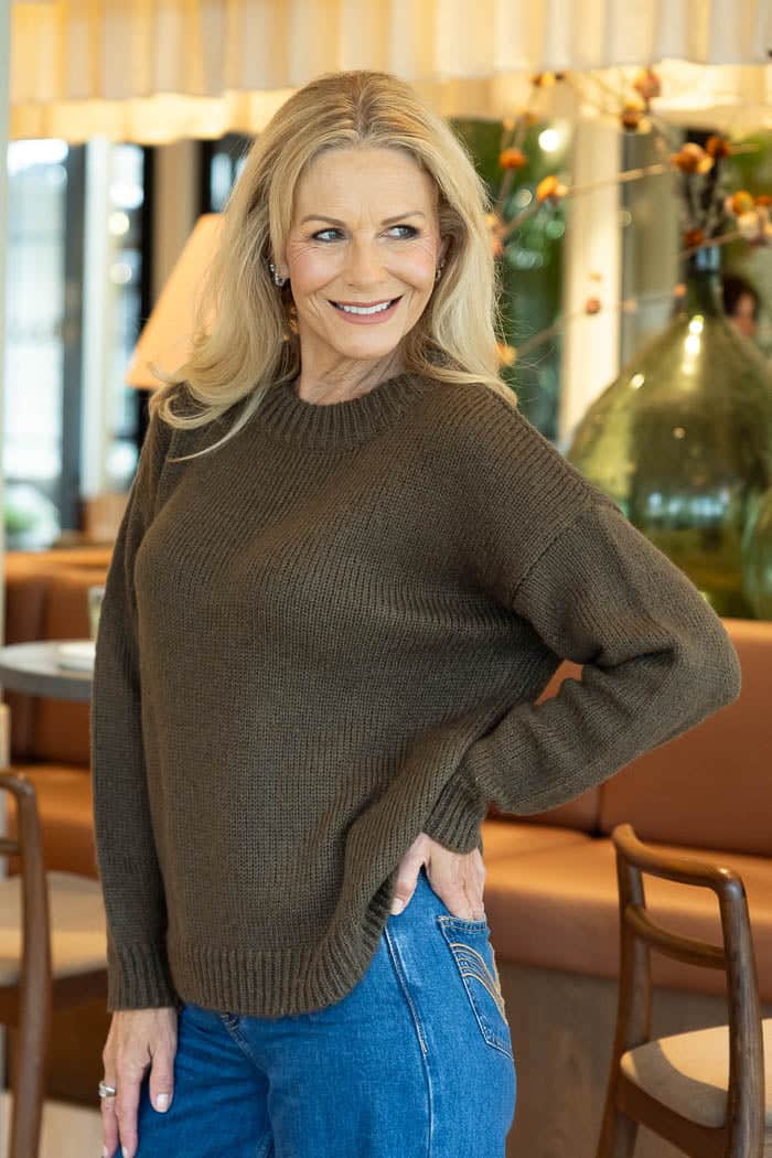 Aubery Knit Top Khaki 3