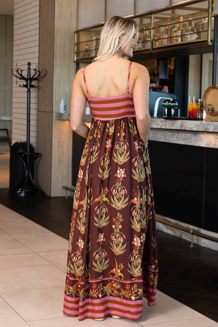 Jaime Dress Floral Brown 3
