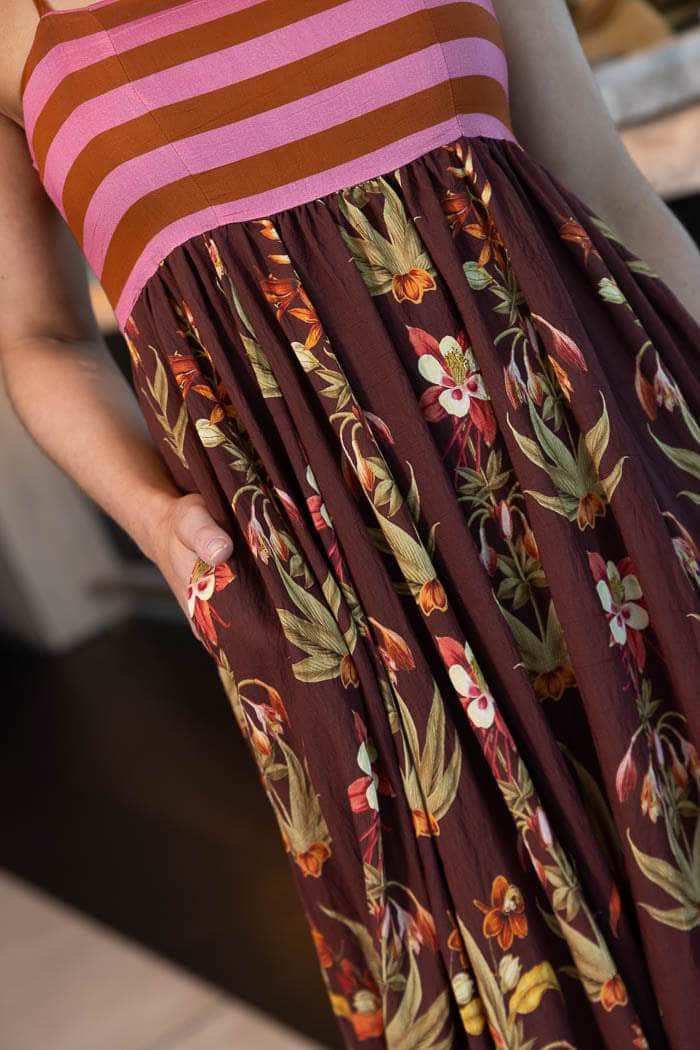 Jaime Dress Floral Brown 4