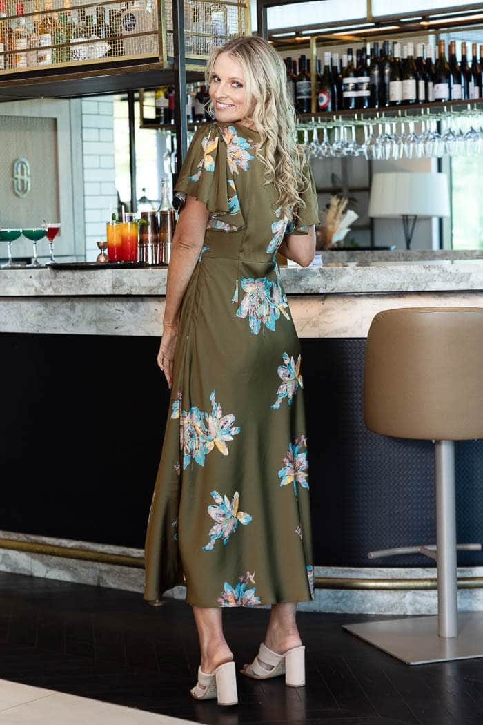 Hannah Dress Floral Green 3