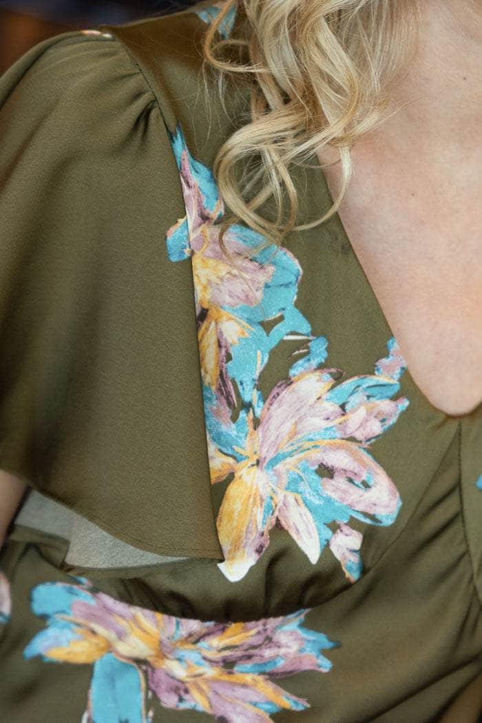 Hannah Dress Floral Green 4