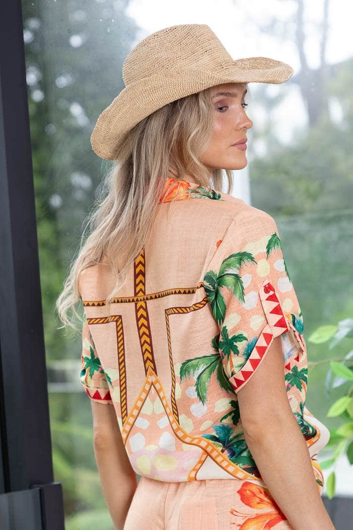 Tropical Shirt Peach 2
