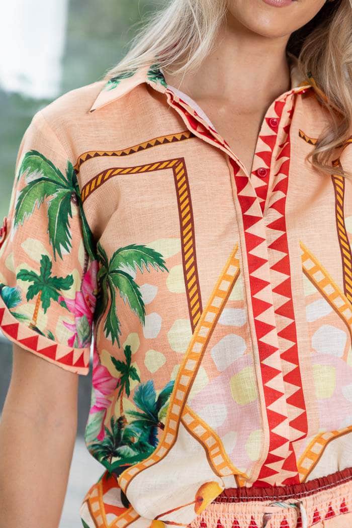 Tropical Shirt Peach 3