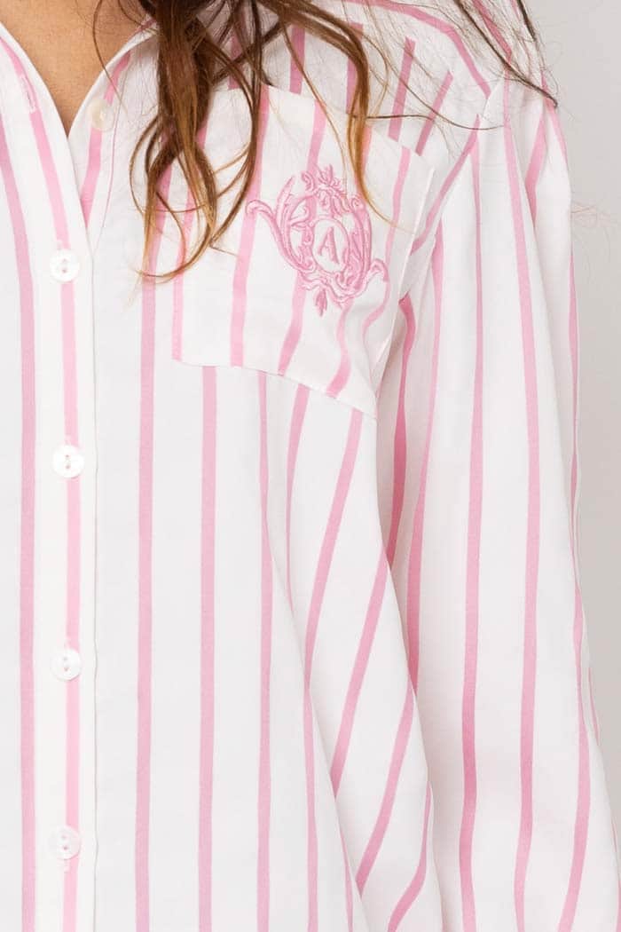 Emma Pink White Stripe Shirt 4