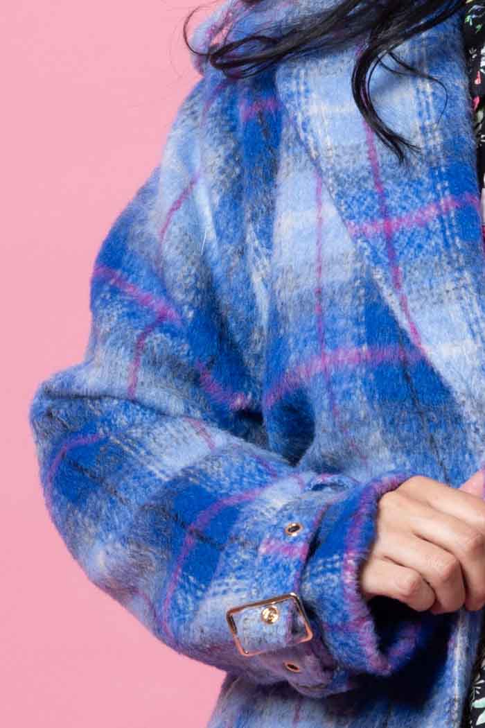 Becca Coat Tartan Blue 4