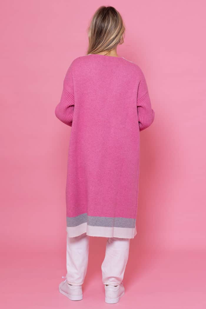 Lisa Cardigan Baby Pink Striped 3