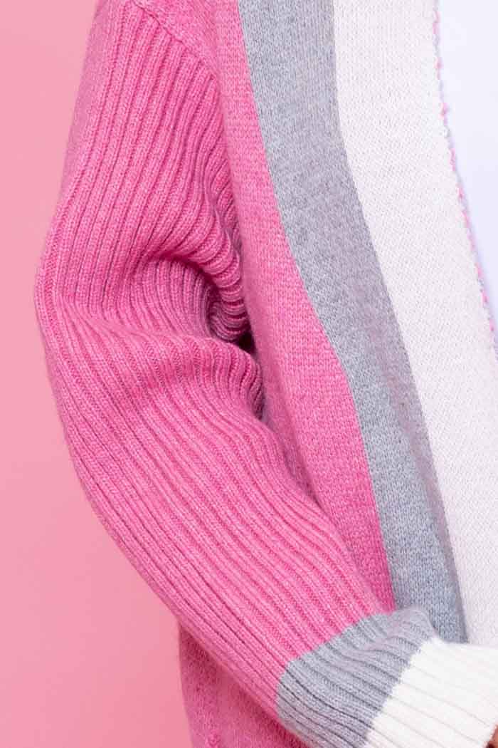 Lisa Cardigan Baby Pink Striped 4