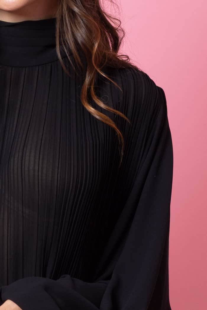 Lulu Pleated Blouse Black 6