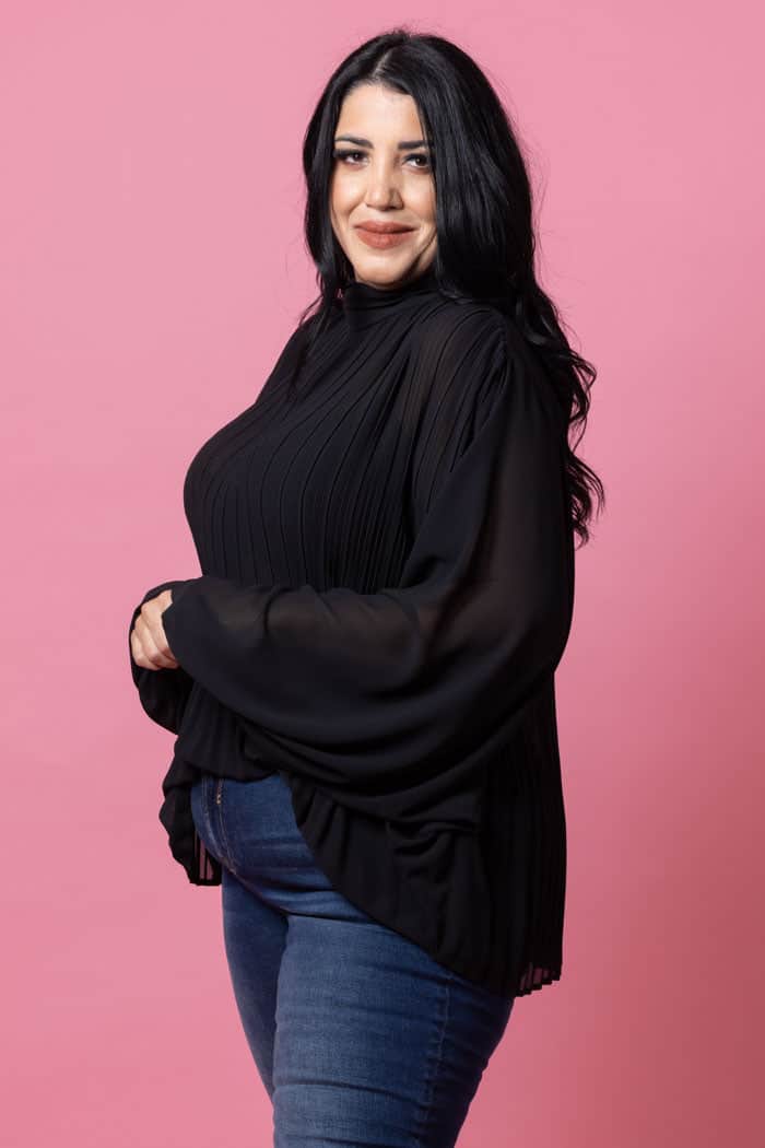 Lulu Pleated Blouse Black 5
