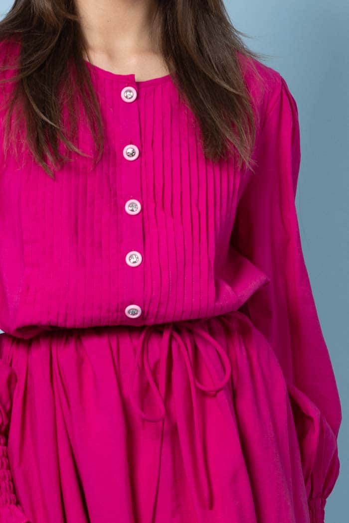 Sara Shirt Dress Bright Pink 5