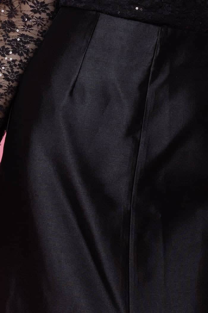Alana Long Pencil Skirt Black 7