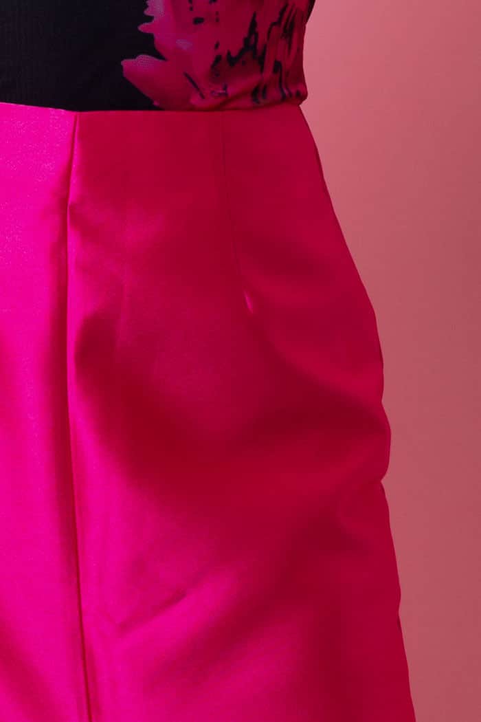 Alana Long Pencil Skirt Hot Pink 4