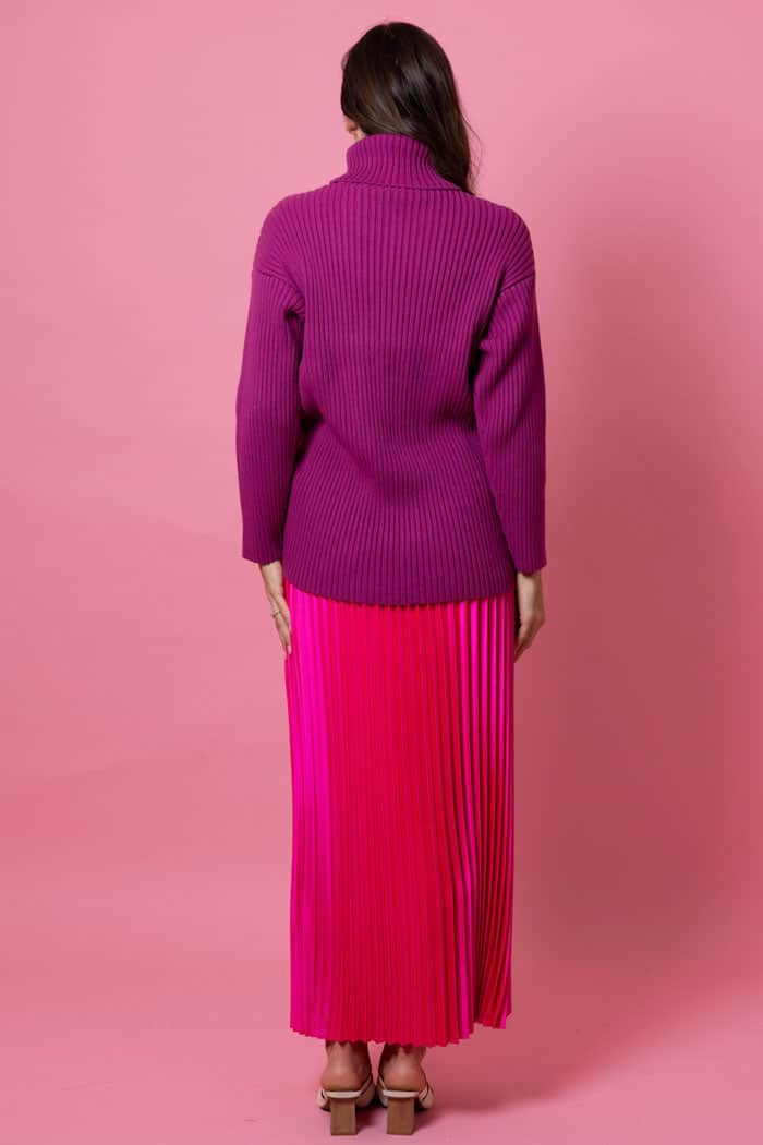 Toni Pleated Skirt Hot Pink 3