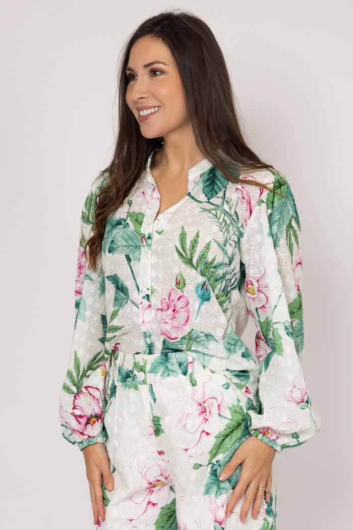 Beau Shirt White Floral 2