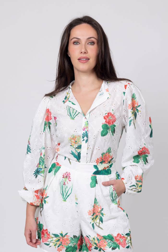 Ronnie Shirt Embroidered Floral
