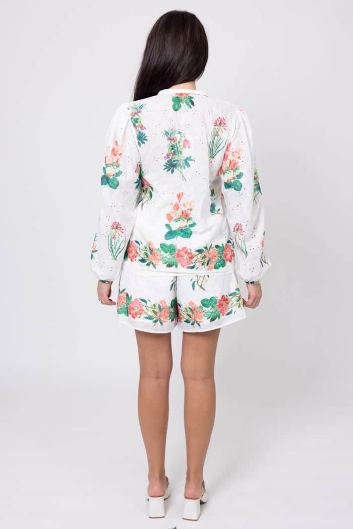Ronnie Short Embroidered Floral 3