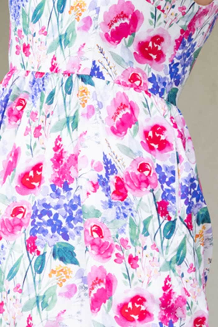 Ellis Maxi Dress Floral White 4