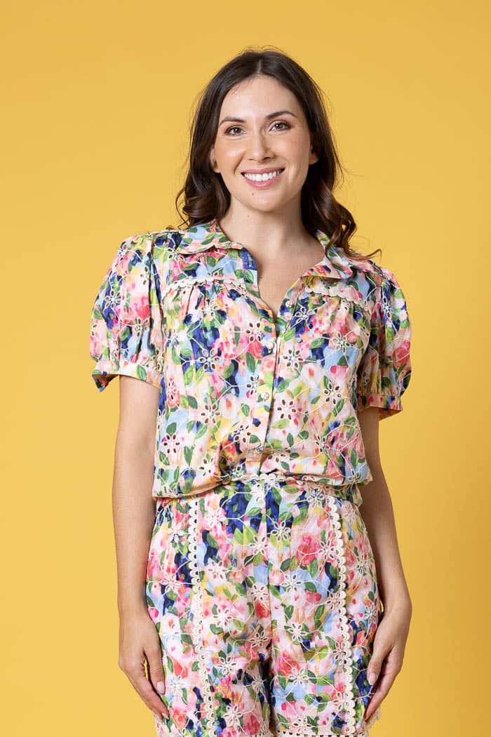 Casey Embroidered Shirt Bright Floral 5