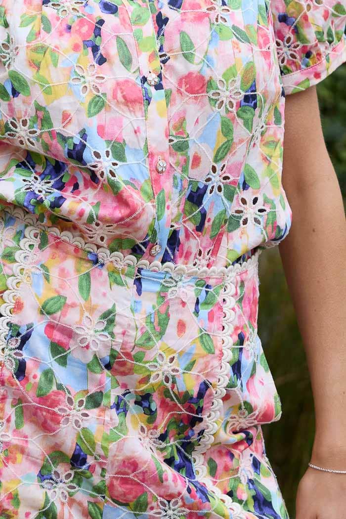 Casey Embroidered Shirt Bright Floral 4