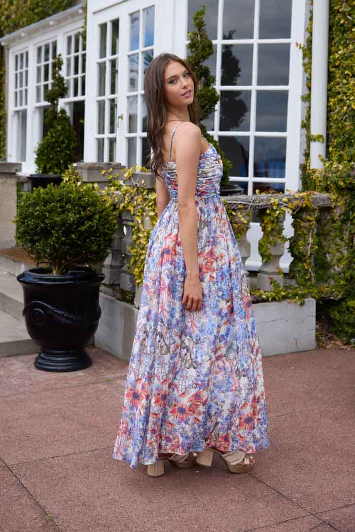 Arlo Maxi Dress Floral Blue 3