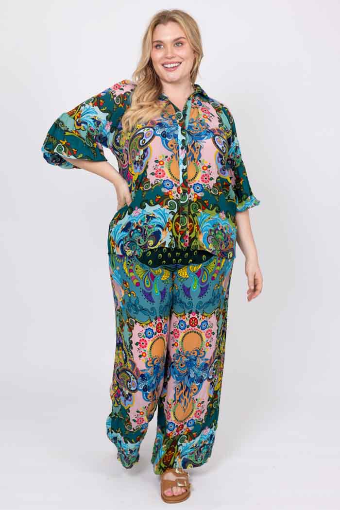 Noah Pant Crepe Retro Print 2