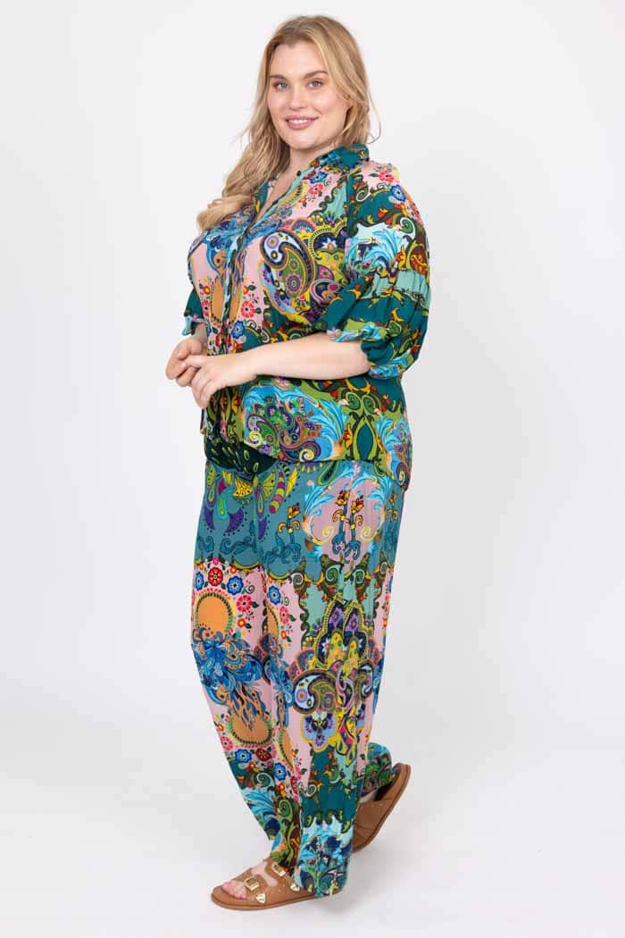 Noah Pant Crepe Retro Print 5