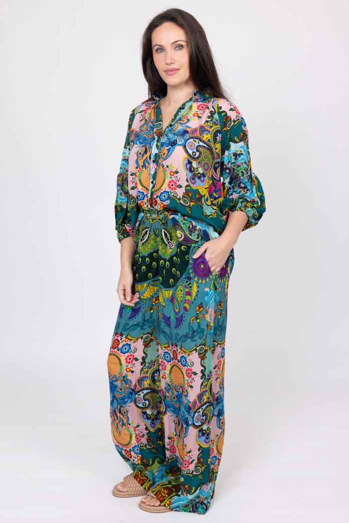 Noah Pant Crepe Retro Print 3