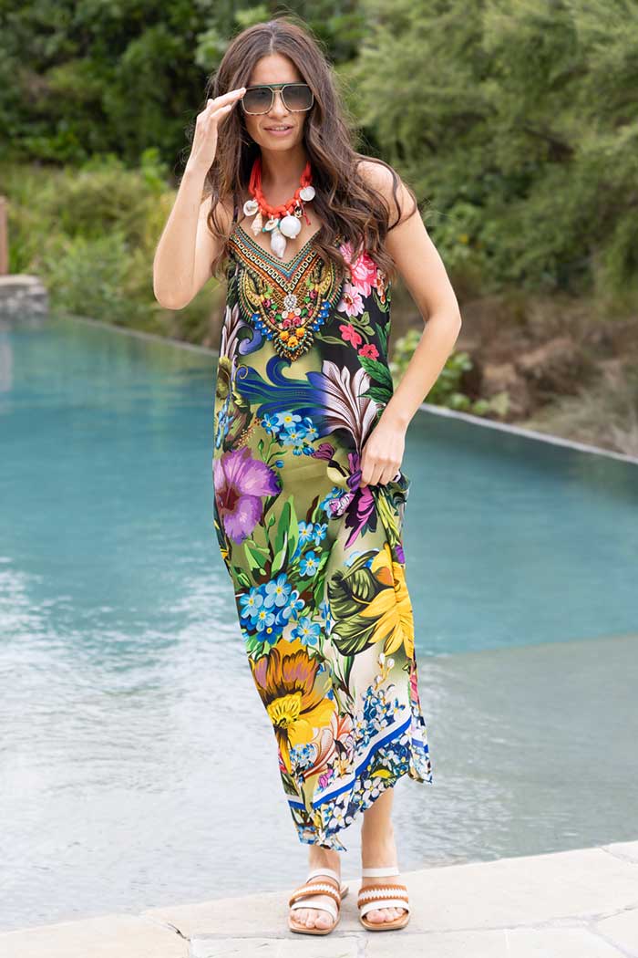 Colourful maxi dress