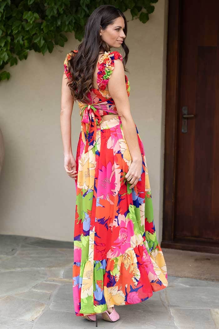 Bianca Maxi Dress Floral Orange 3
