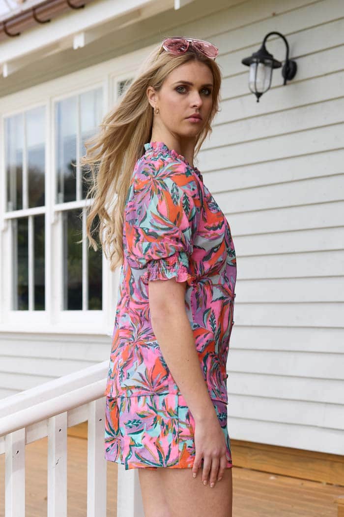 Nessa Chiffon Blouse Palm Pink 2