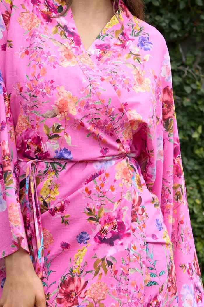 Alfie Kimono Bright Floral Pink 6