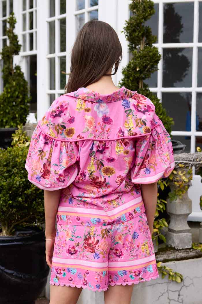 Gilly Blouse Bright Floral Pink 3