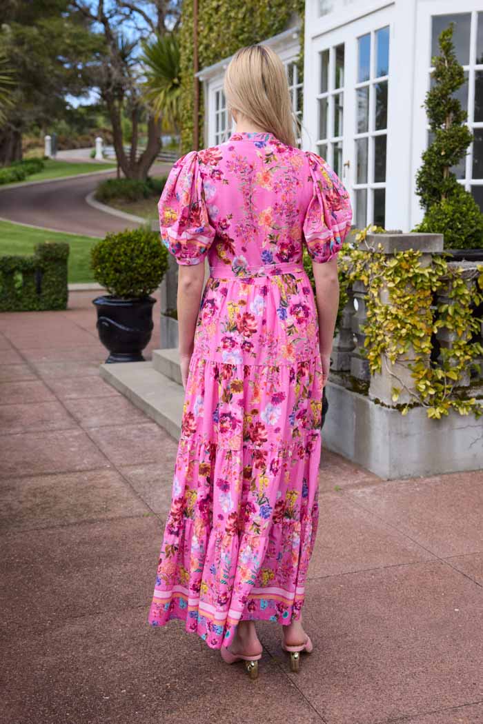 Chetna Maxi Dress Bright Floral Pink 4