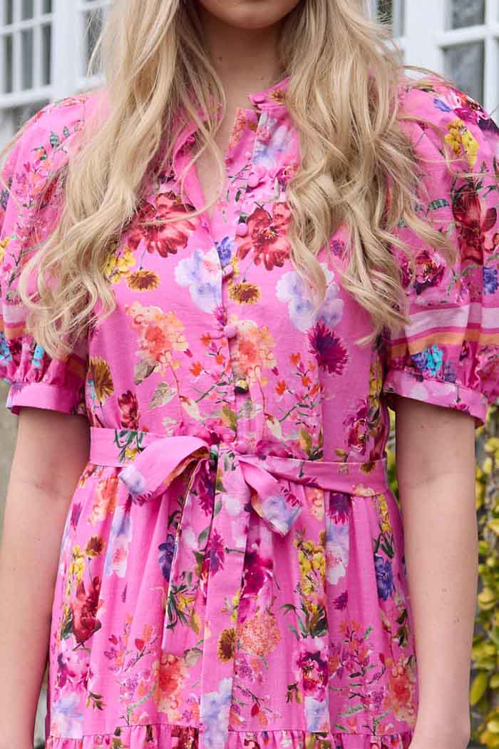 Chetna Maxi Dress Bright Floral Pink 6