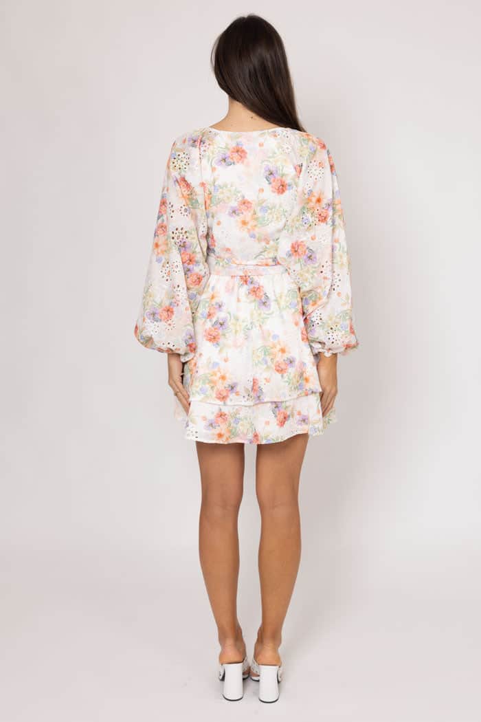 Gilly Dress Peach Floral 3