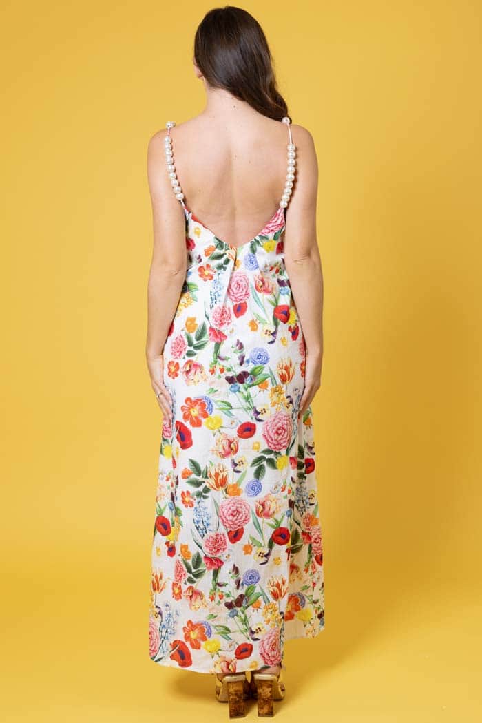 Marilyn Pearl Maxi Dress Botanical Floral 3