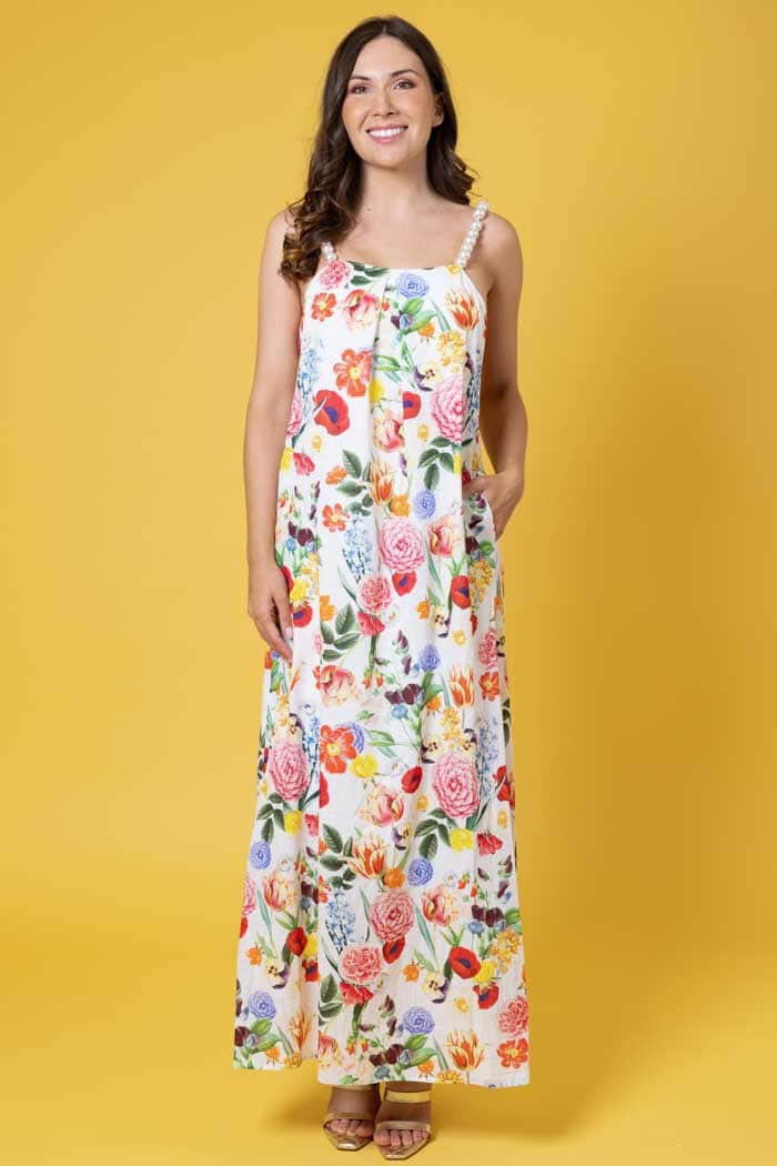 Marilyn Pearl Maxi Dress Botanical Floral