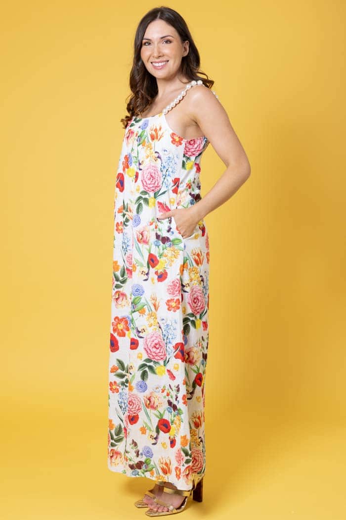 Marilyn Pearl Maxi Dress Botanical Floral 2