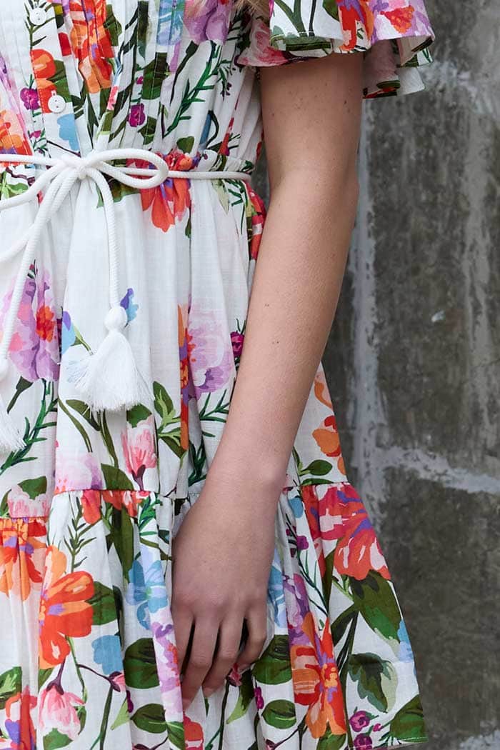 Kelsey Shirt Mini Dress Floral White 4