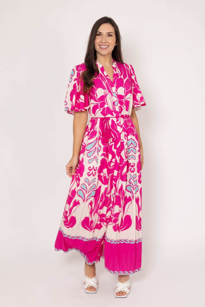 Karoline Shirt Dress Pink 4