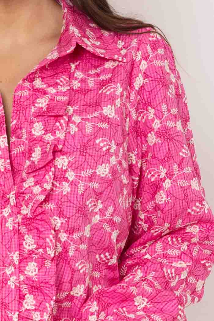 Briar Embroidered Shirt Pink 4