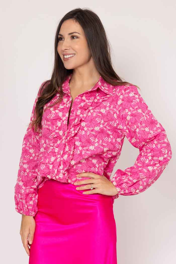 Briar Embroidered Shirt Pink 2