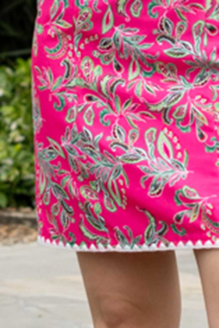 Sophie Dress Paisley Fluro Pink 4