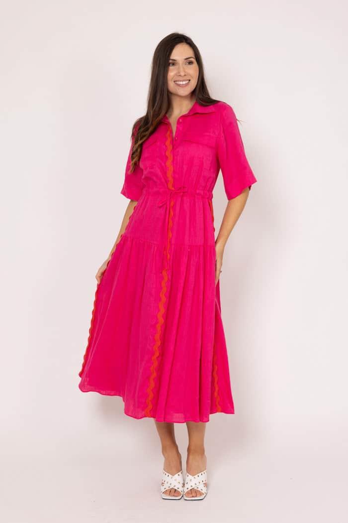 Kailani Midi Dress Pink 5