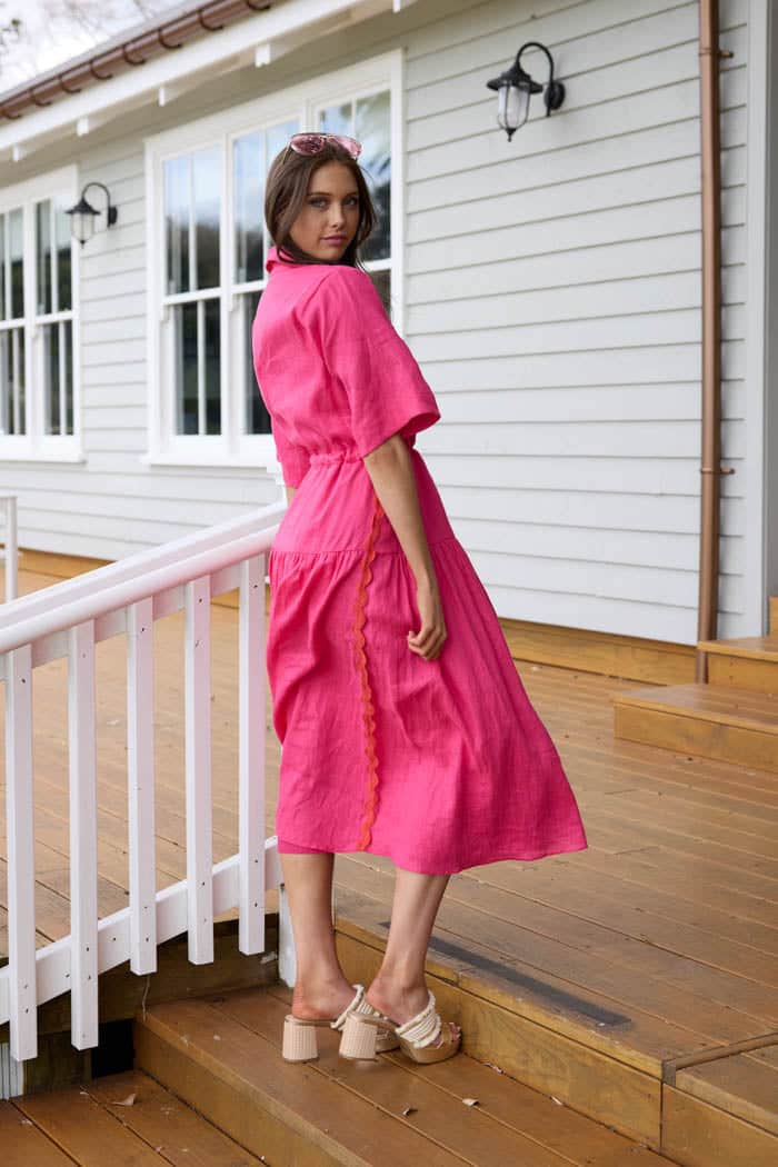 Kailani Midi Dress Pink 3