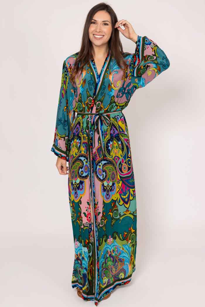 Kara Kimono Retro Print