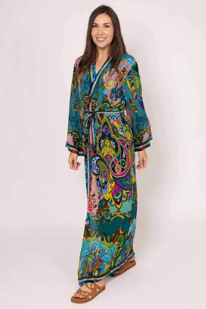 Kara Kimono Retro Print 2