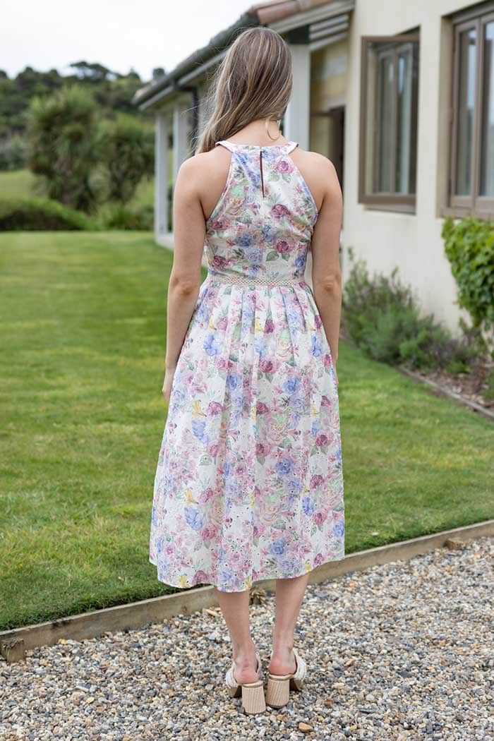 Sofia Dress Embroidered Floral Cream 3