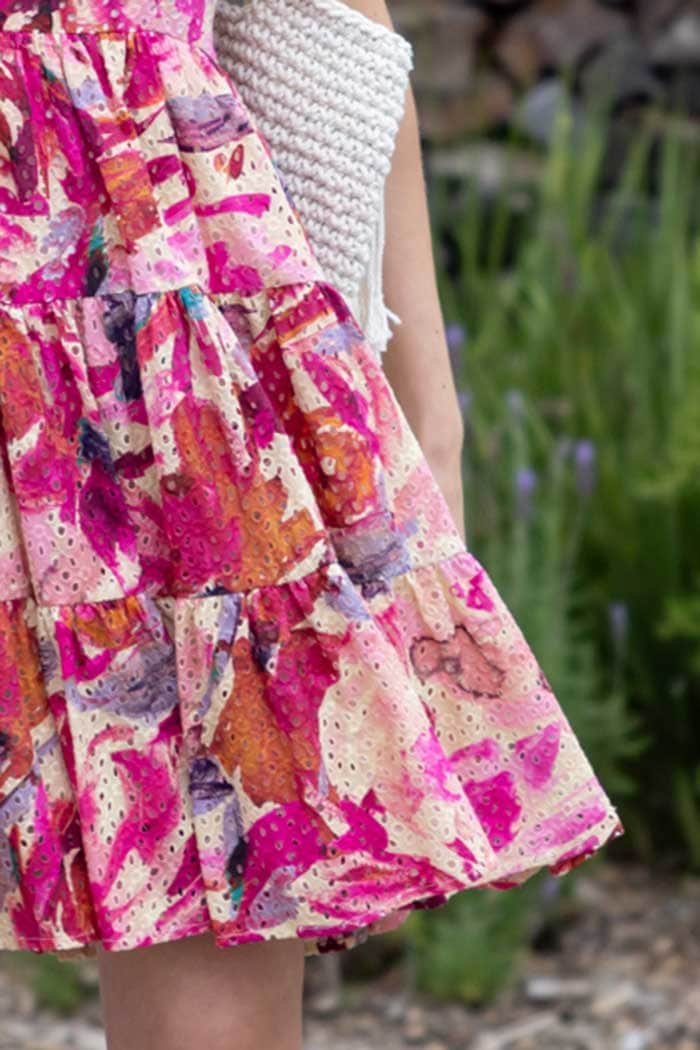 Mia Mini Dress Embroidered Pink 4